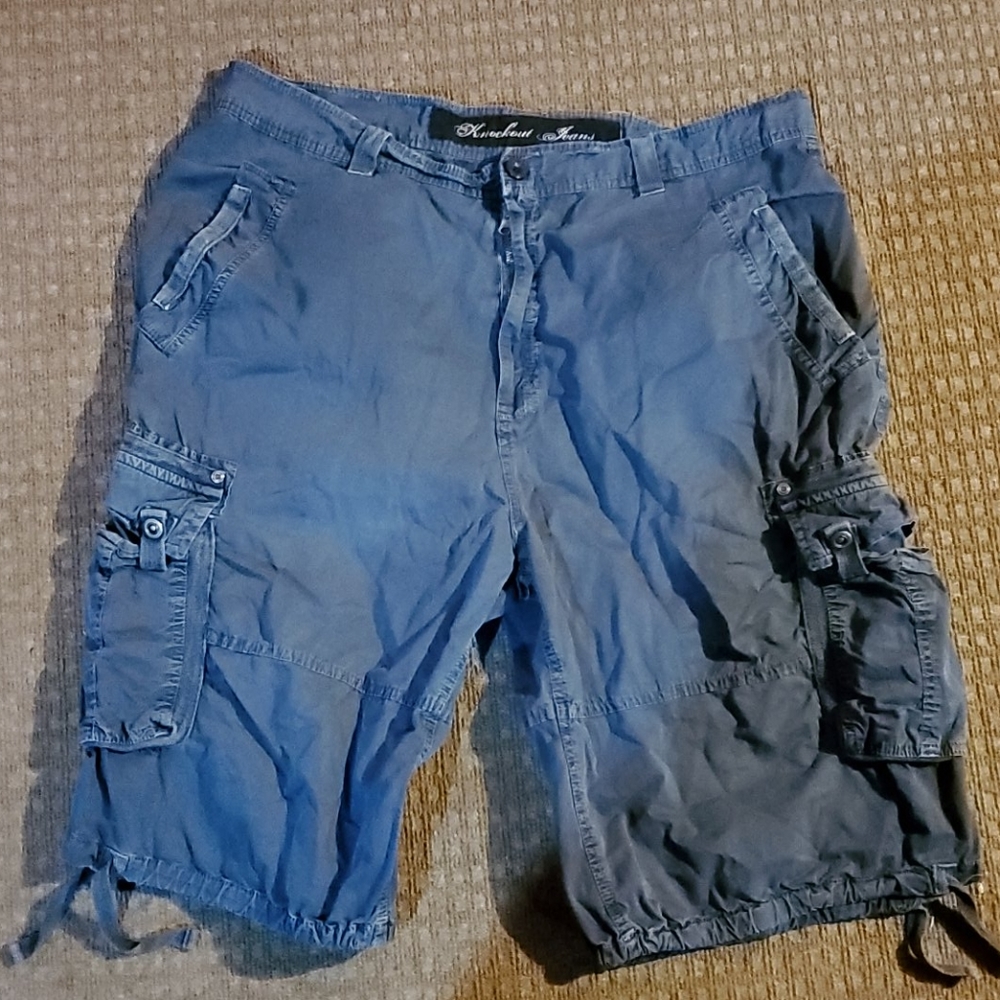 Big & Tall Blue Cargo Shorts